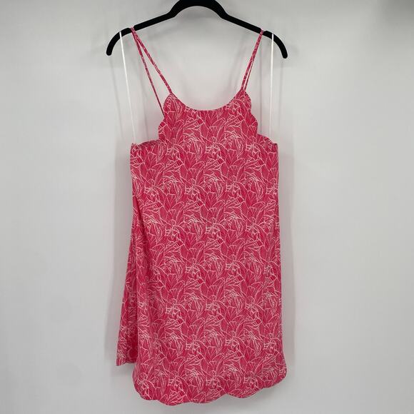 Lauren James Women's Pink & White Floral Halter Daisy Mini Swing Dress Sz Medium - Picture 6 of 12